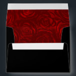 Black and Red Rose Goth Return Address Envelope<br><div class="desc">Create your own black and red rose envelopes on a luxurious goth template. The dramatic, vintage floral design with art by Raphaela Wilson depicts dark red watercolor roses... No need to insert a separate red rose envelope liner, as these envelopes are printed on the inside, and you can chose your...</div>