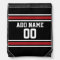 Black and Red Sports Jersey Custom Name Number