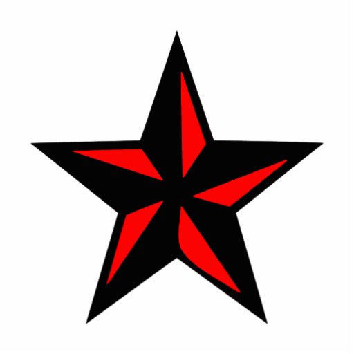 Black and Red Star Acrylic Cut Outs | Zazzle