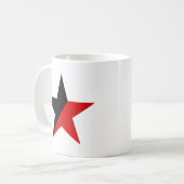 Black and Red Star Anarcho-Syndicalism Anarchism Coffee Mug (Front Left)