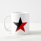Black and Red Star Anarcho-Syndicalism Anarchism Coffee Mug (Left)