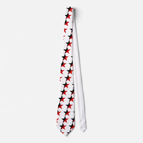 Black and Red Star Anarcho_Syndicalism Anarchism Neck Tie