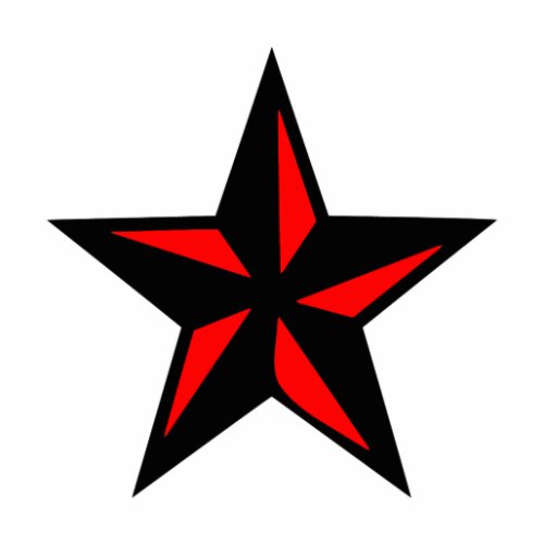 Black and Red Star Statuette