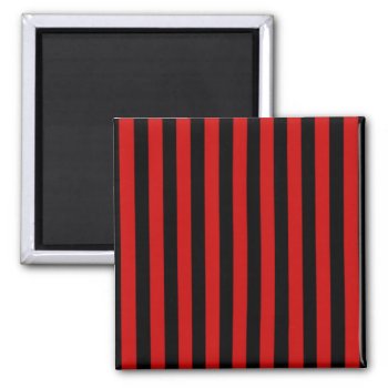 Black And Red Stripe Magnet by KraftyKays at Zazzle