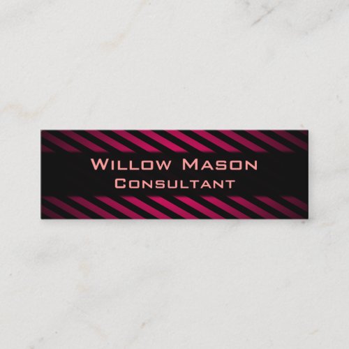 Black and Red Striped Professional Business Card