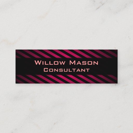 Customizable Black and Red Striped Professional Business Card