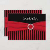 Black and Red Striped Reply Card (Front/Back)