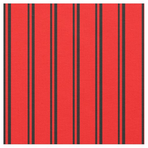 Black and Red Stripes/Lines Pattern Fabric