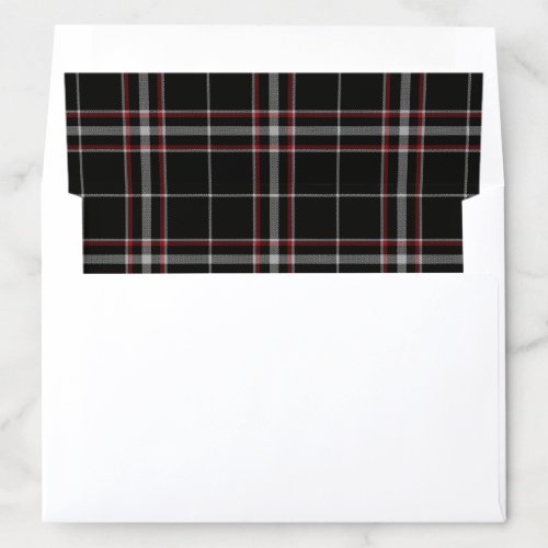 Black and Red Tartan Plaid Pattern Envelope Liner