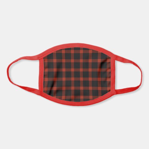 Black and Red Tartan Plaid Pattern Face Mask
