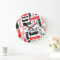 Black and Red Thank You Word Cloud
