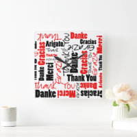 Black and Red Thank You Word Cloud