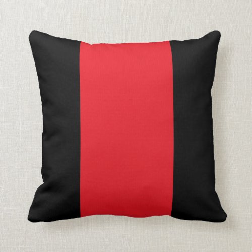 Black and Red Throw Pillow
