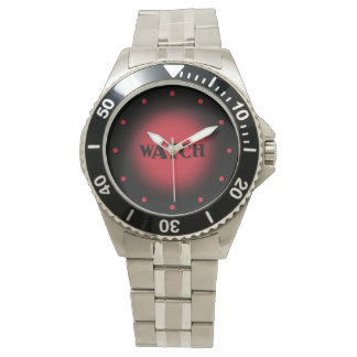 Black and Red Ticker Watch