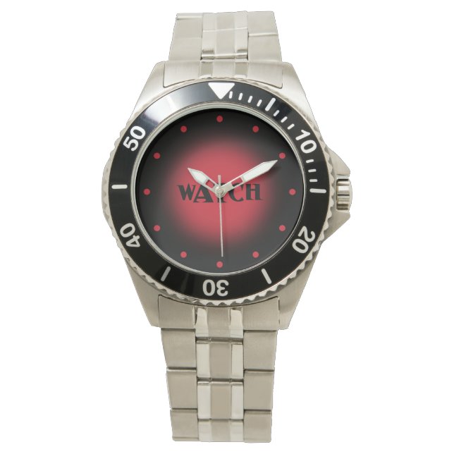 Black and Red Ticker Watch (Front)