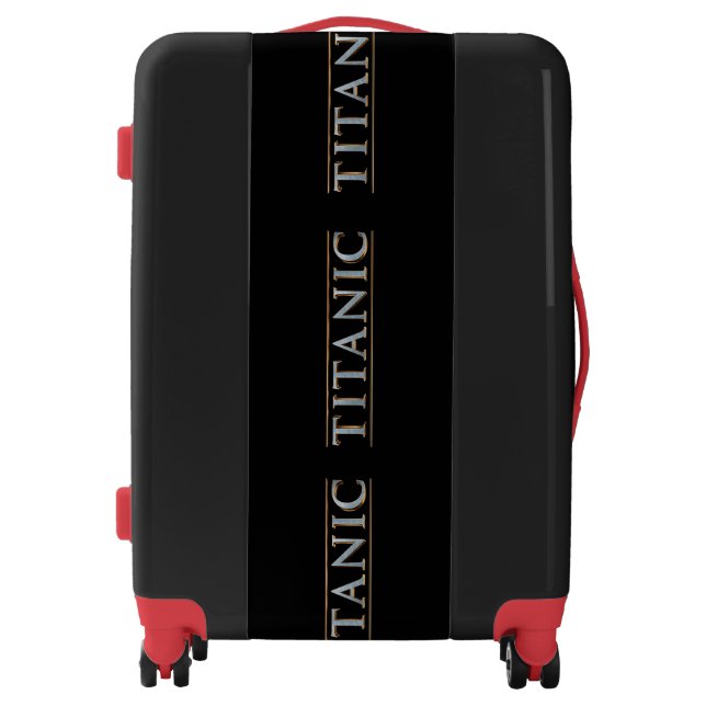 Black and Red Titanic Suitcase (Front)