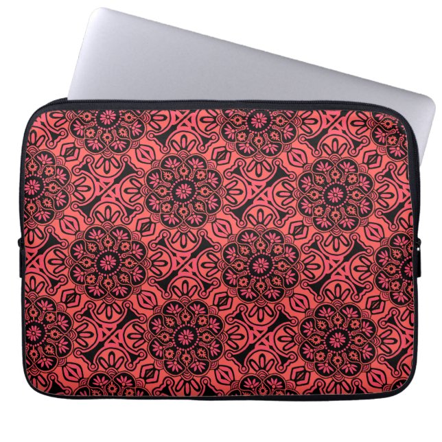  Black and Red Tribal Laptop sleeve (Front)