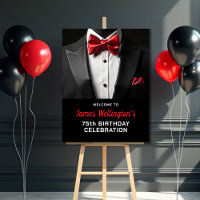 Black and Red Tuxedo Birthday Event