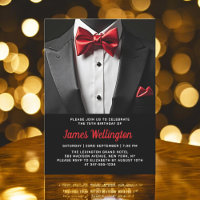 Black and Red Tuxedo Birthday Event