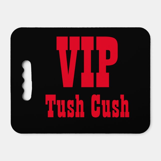 Black and Red VIP Tush Cush Seat Cushion (Front Horizontal)