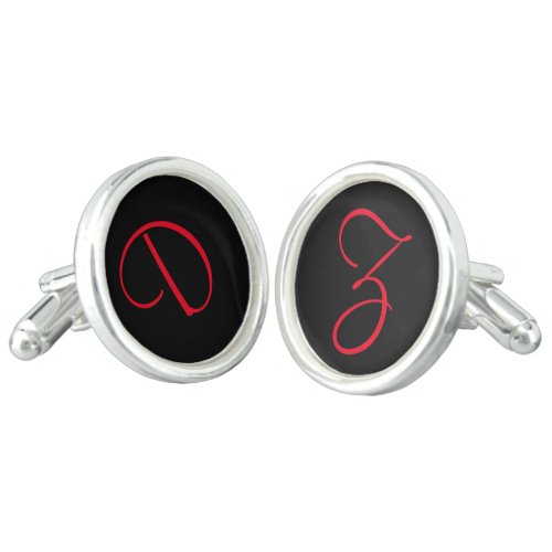 Black and Red Wedding Cufflinks