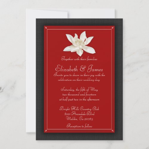 Black And Red Wedding Invitations