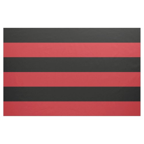 Black and Red Wide Stripes Large Scale Fabric