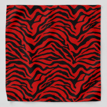 Black and red zebra stripe bandana