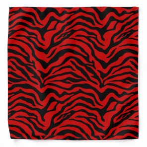 Black and red zebra stripe bandana