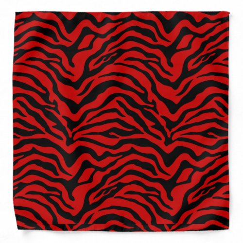 Black and red zebra stripe bandana