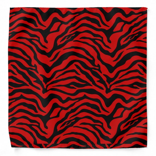 Black and red zebra stripe bandana (Front)