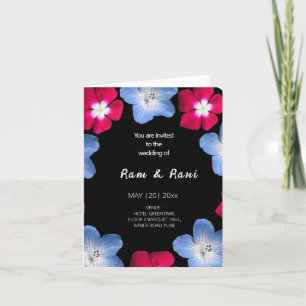 Black and rose flower announcement