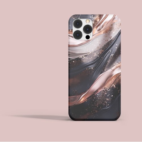 Black and Rose Gold Background Personalized Design iPhone 13 Pro Case