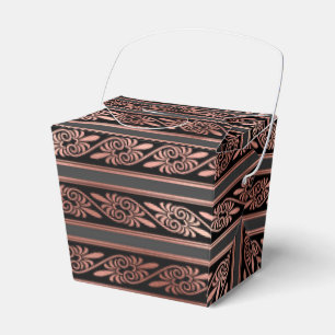 Black and Rose Gold Favor Boxes