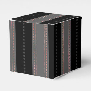 Black and Rose Gold Favor Boxes