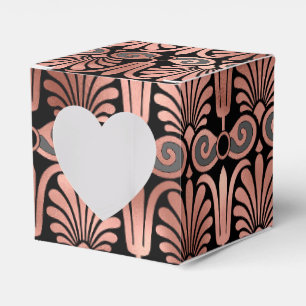 Black and Rose Gold Favor Boxes