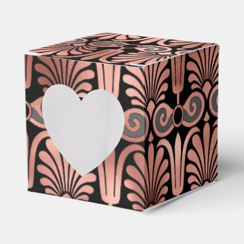 Black and Rose Gold Favor Boxes