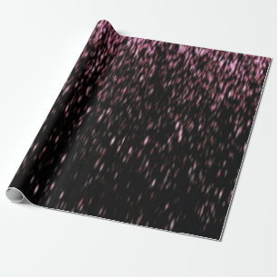 Black and Rose Gold Sparkle Wrapping Paper