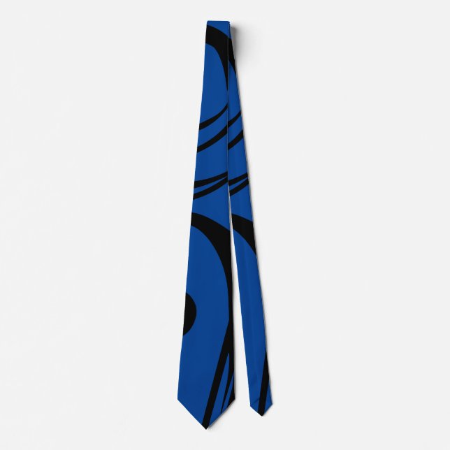 Black And Royal Blue Business Neck Tie (Front)