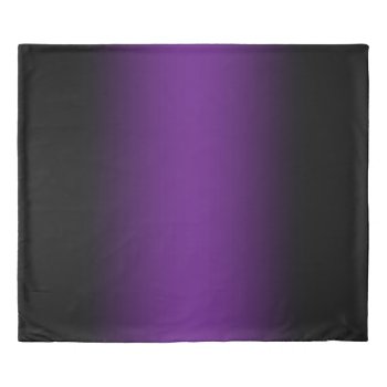 Black And Royal Purple Gradient Duvet Cover by cliffviewgraphics at Zazzle
