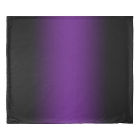 Black And Royal Purple Gradient Duvet Cover