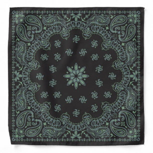 Black and Sage Bandana