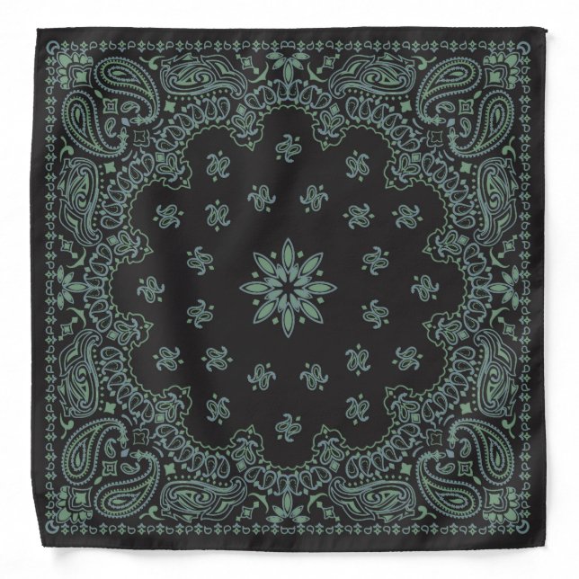 Black and Sage Bandana (Front)