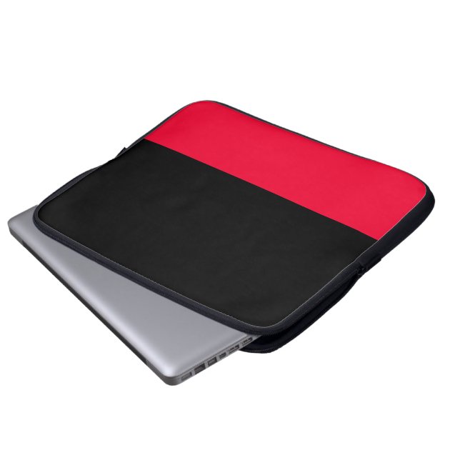 Black and Scarlet Laptop Bag (Front Bottom)