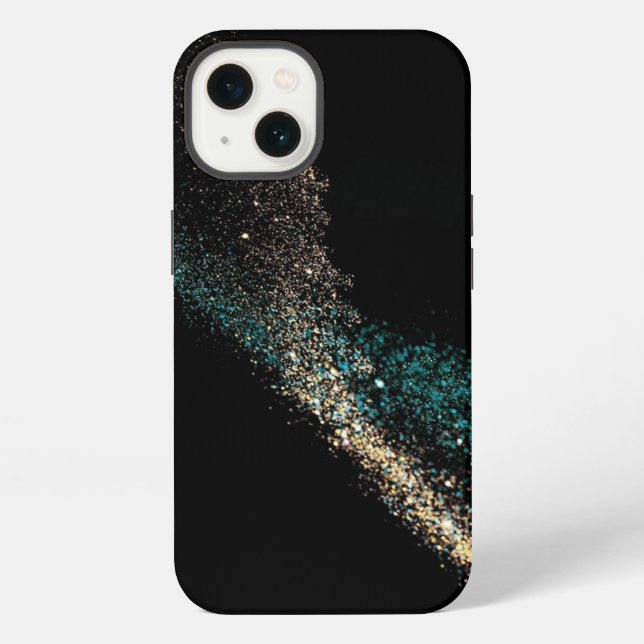 Black and sequined Case-Mate iPhone Case (Back)