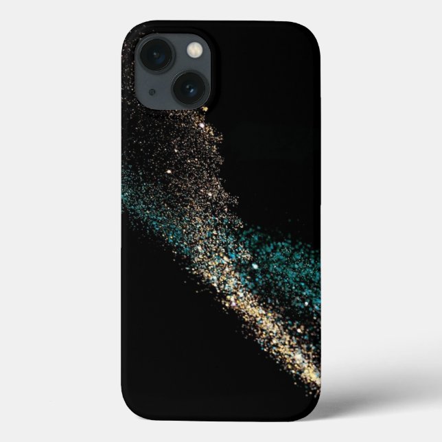 Black and sequined Case-Mate iPhone Case (Back)