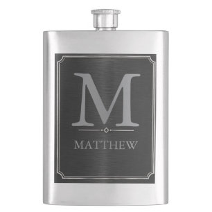 Black and Silver Art Deco Frame Flask