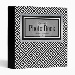Black and silver bachelor party custom 3 ring bind binder