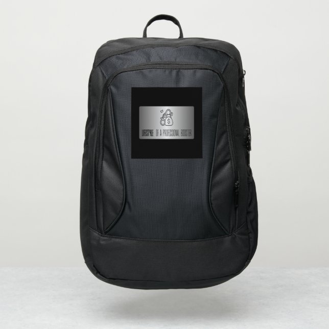 Black and Silver Backpack (Front)