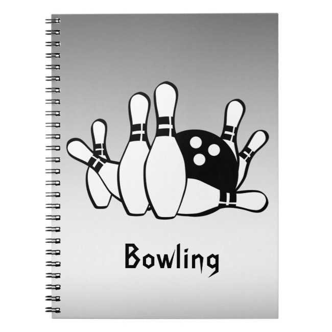 Black and Silver Bowling Notebook